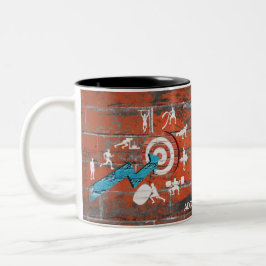 Motivierend Fitness-Workout durchführen Zweifarbige Tasse