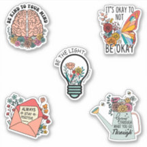 Motivierend florale Mental Health Sticker Verpacku