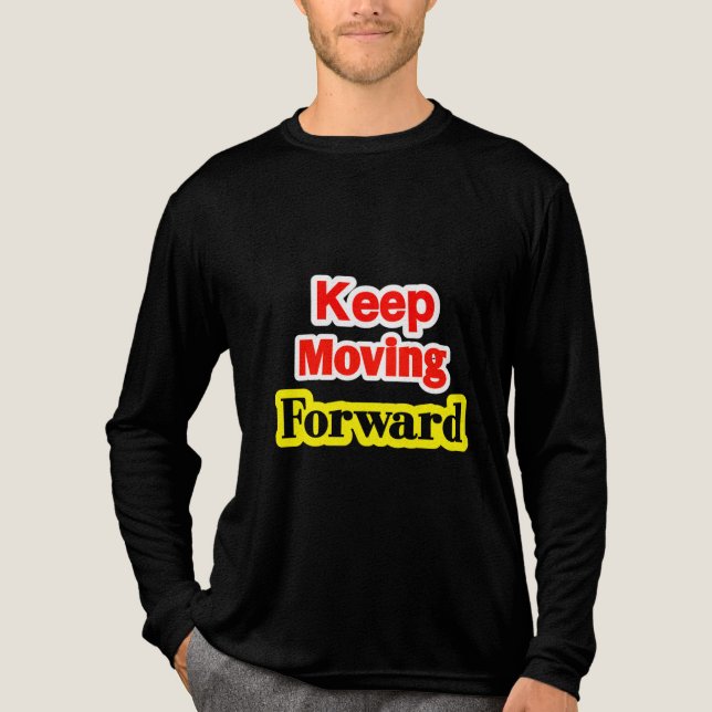 Motivierend Fortbewegung behalten Tri-Blend Shirt (Vorderseite)