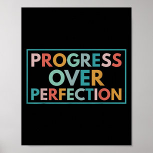 Motivierend Fortschritt über Perfektion zurück zum Poster