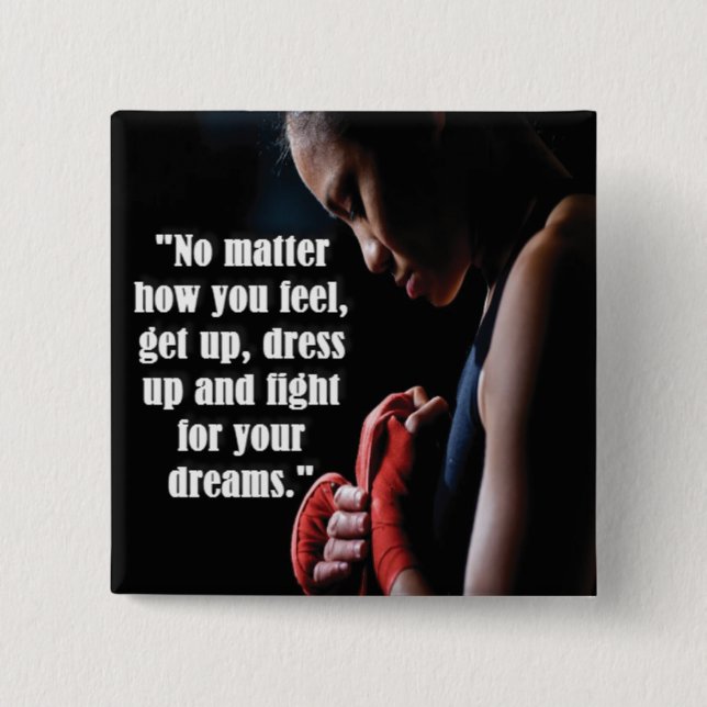 Motivierend Frauenarbeit Button (Vorderseite)