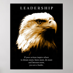 Motivierend Führung Bald amerikanischer Adler Poster