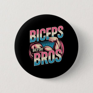 Motivierend Funny Gym Spaß Biceps Gains Biceps B Button