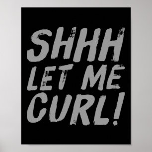 Motivierend Funny Gym Spaß Biceps Gains Shhh Gelas Poster
