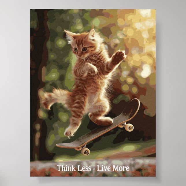 Motivierend Funny Inspiration Cat Poster (Vorne)