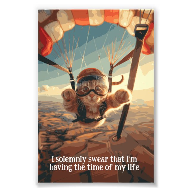 Motivierend Funny Inspiration Cat Poster (Vorne)