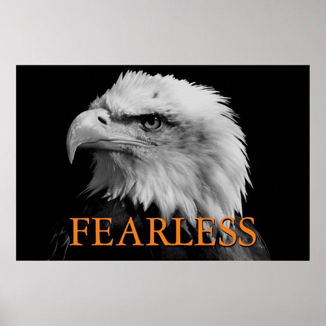 Motivierend, furchtloser Führungsadler Poster (Vorne)