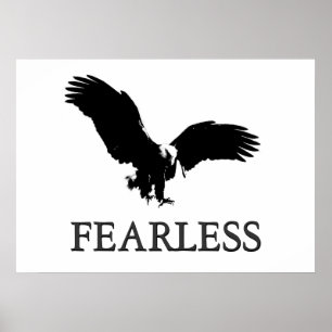 Motivierend Furchtloses Landing Eagle Poster
