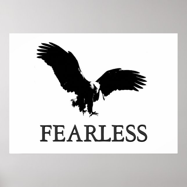 Motivierend Furchtloses Landing Eagle Poster (Vorne)
