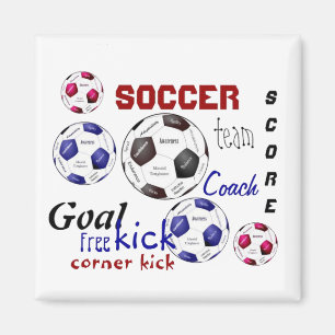 Motivierend Fußball-Spiel, Sport-Wörter Magnet