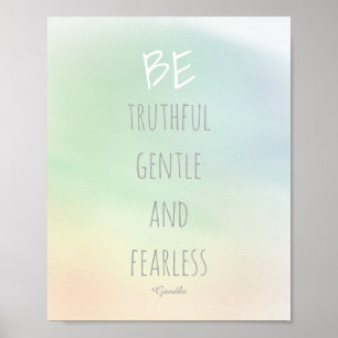 motivierend Gandhi Zitat Poster wahrheitsgetreu se