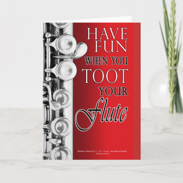 Motivierend Geschenke für Marching Bands - Flöten Karte (Vorderseite)