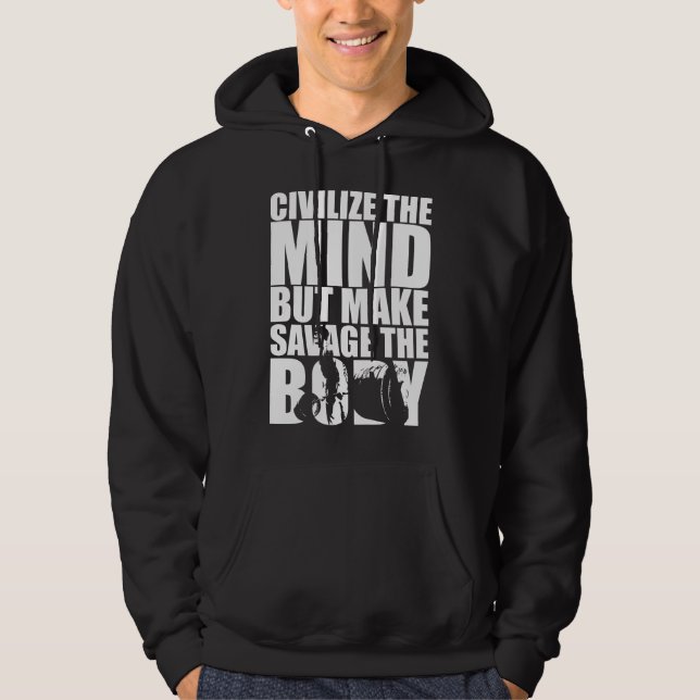 motivierend "Gewichtslifting" Hoodie (Vorderseite)