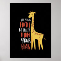 Motivierend Giraffe Faith größer als Angst