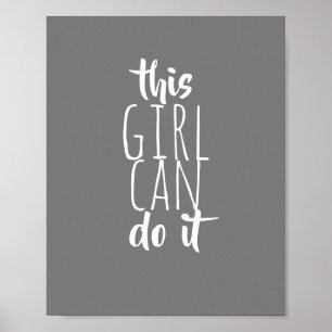 motivierend Girl-Zitat-Poster der modernen Typogra Poster