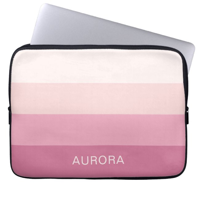 Motivierend Gradient Custom mit Name - Laptopschutzhülle (Vorderseite)