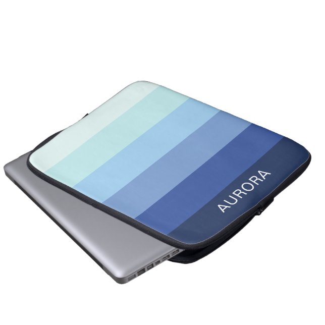 Motivierend Gradient Custom mit Name - Laptopschutzhülle (Vorne Knopf)