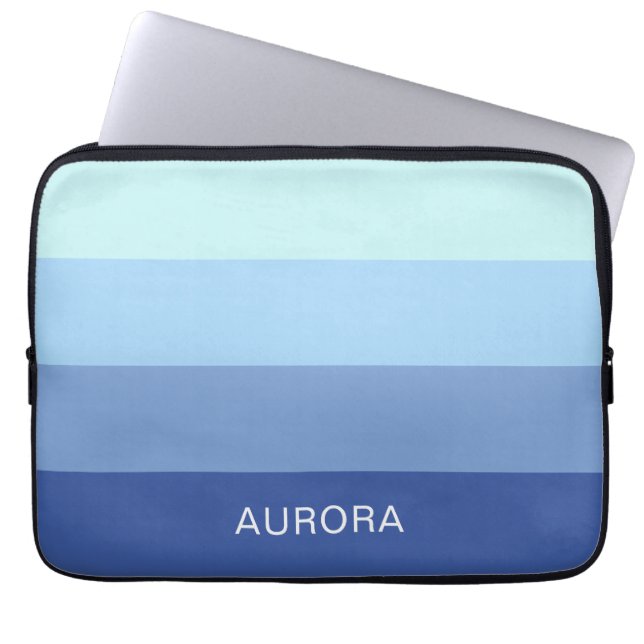 Motivierend Gradient Custom mit Name - Laptopschutzhülle (Vorderseite)