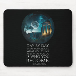 Motivierend griechische Philosophie Heraclitus Q Mousepad