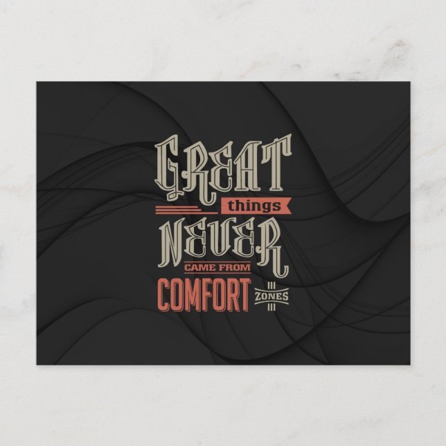 Motivierend - Große Dinge nie Postkarte (Vorderseite)