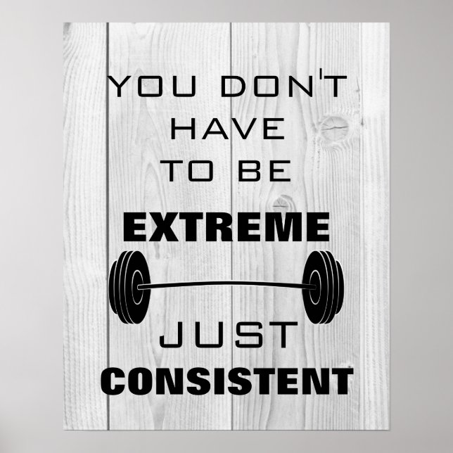 Motivierend Gym Workout Fitness zitieren rustikale Poster (Vorne)
