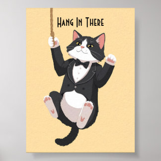 Motivierend Hang in der Katze Poster