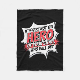 Motivierend Hero Quote Comic Stil Inspiration Fleecedecke