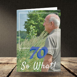 Motivierend Hinzufügen eines Fotos So, was 70. Geb Karte