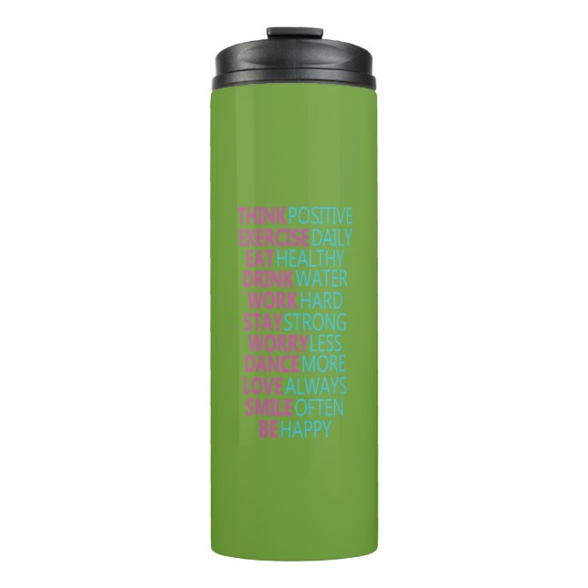 Motivierend Hydratationsanlage - rostfrei Thermosbecher (Vorderseite)