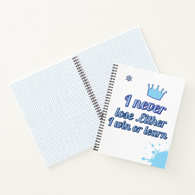 Motivierend_I verlieren niemals entweder ich gewin Notizbuch (Innenseite)