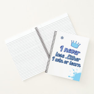 Motivierend_I verlieren niemals entweder ich gewin Notizbuch