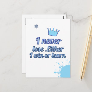 Motivierend_I verliert niemals, entweder ich gewin Postkarte
