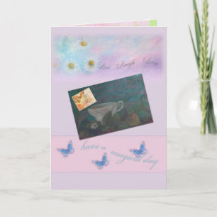 Motivierend illustrierter Teacup der Mutter Tages Karte