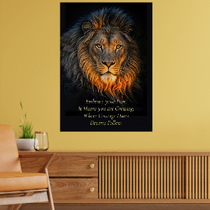 Motivierend Inspiration für die Furcht Poster