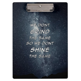 Motivierend Inspiration für die Grind- und Shine-S Klemmbrett