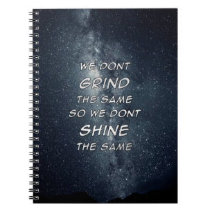 Motivierend Inspiration für die Grind- und Shine-S Notizblock