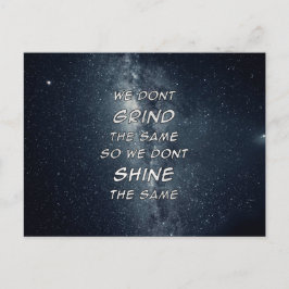 Motivierend Inspiration für die Grind- und Shine-S Postkarte