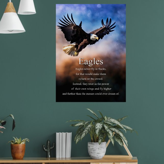 Motivierend Inspirationsadler Poster (Wohnzimmer 1)