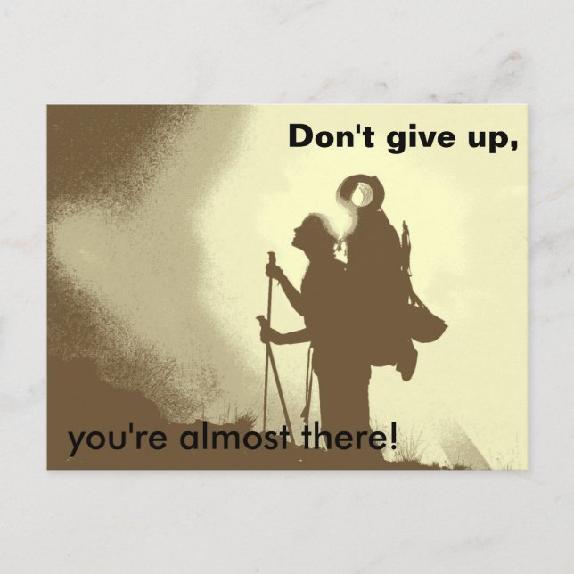 Motivierend Inspirationsförderungswanderung Postkarte (Vorderseite)