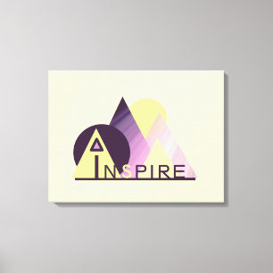 Motivierend "INSPIRIER" 24"x18" Wrapped Canvas Leinwanddruck