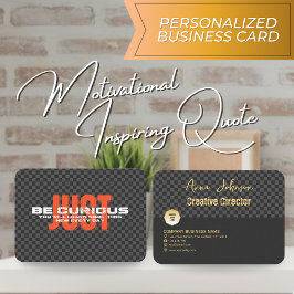 motivierend Inspirier-Zitat: "Sei neugierig" Visitenkarte