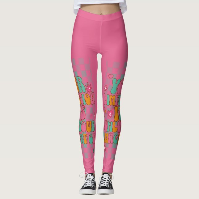 Motivierend, inspirierend, gut sichtbar leggings (Vorderseite)