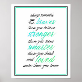 Motivierend inspirierendes, mutiges Zitat Poster
