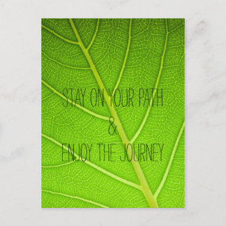 Motivierend inspirierendes Natureleaf-Zitat Postkarte