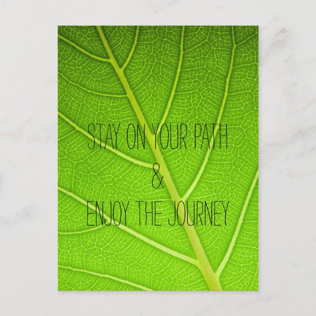 Motivierend inspirierendes Natureleaf-Zitat Postkarte (Vorderseite)