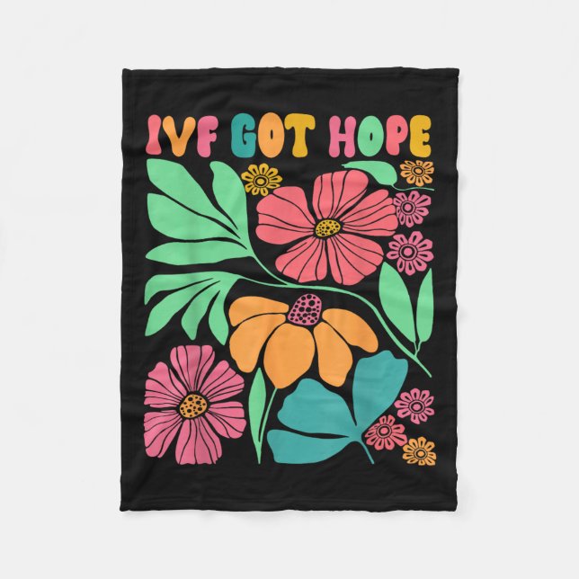 Motivierend Inspiriert Ivf Mama Wildblume Ivf Mama Fleecedecke (Vorderseite)