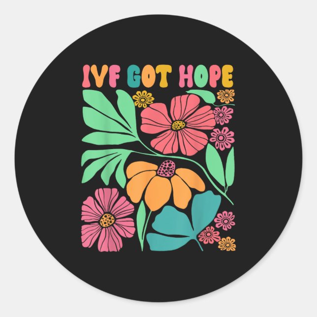Motivierend Inspiriert Ivf Mama Wildblume Ivf Mama Runder Aufkleber (Vorderseite)