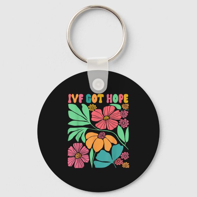 Motivierend Inspiriert Ivf Mama Wildblume Ivf Mama Schlüsselanhänger (Vorderseite)