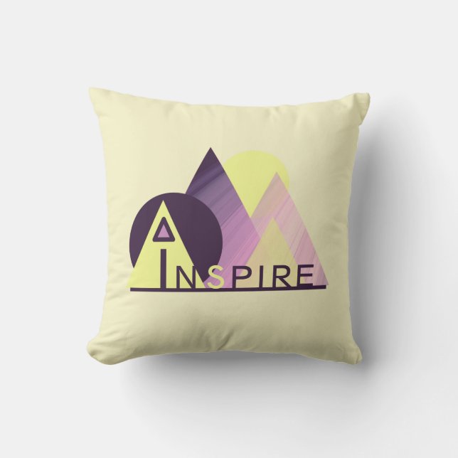 Motivierend "INSPIRIERT" Kissen (Vorderseite)