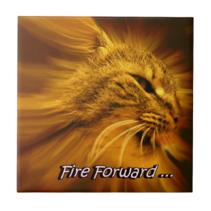 Motivierend Katzenhalterung für die Feuerwehr Fliese